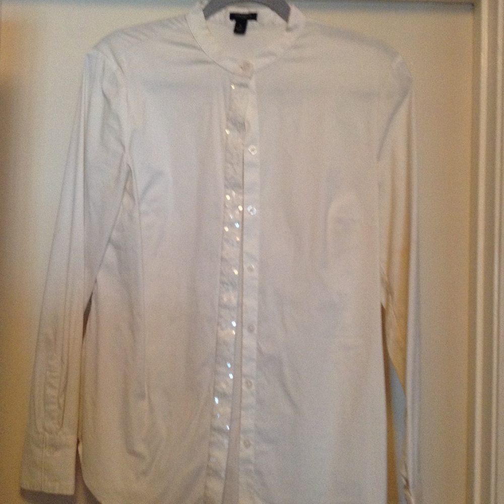 White sequined shirt
